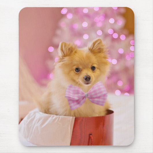 Weihnachts-Hund Welpengeschenk Gegenwart Mousepad (Vorne)