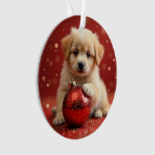 Weihnachts-Hunde-Ornament Ornament (Vorderseite)