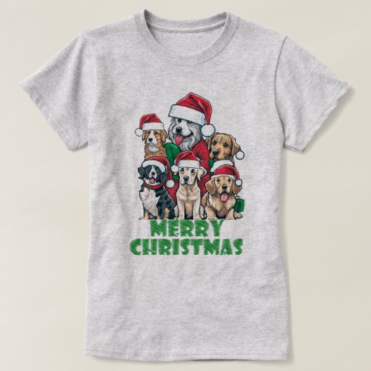 Weihnachts-Hunde Squad Feiertag für Hundeliebhaber T-Shirt (Design vorne)