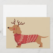 Weihnachts-Hundebesitzer Dackel Geschenk Weihnacht Feiertagskarte (Vorne/Hinten)