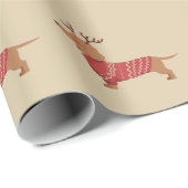 Weihnachts-Hundebesitzer Dackel Geschenk Weihnacht Geschenkpapier (Rolleneckpunkt)