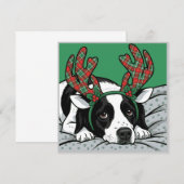 Weihnachts-Hundekarte (Vorne/Hinten)