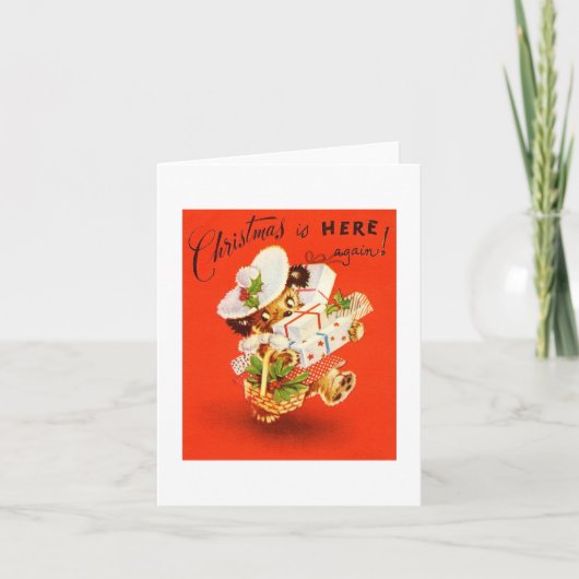 Weihnachts-Hundekarte Karte (Vorderseite)