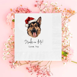 Weihnachts-Hundetrinks Serviette