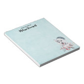 Weihnachts-Husky-Hund in einer Weihnachtsmannmütze Notizblock (angewinkelt)