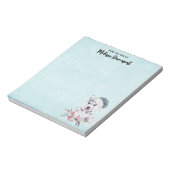 Weihnachts-Husky-Hund in einer Weihnachtsmannmütze Notizblock (Rotiert)