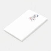 Weihnachts-Husky-Hund in einer Weihnachtsmannmütze Post-it Klebezettel (angewinkelt)