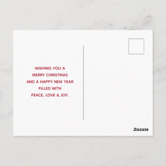 Weihnachts-Husky-Hund in einer Weihnachtsmannmütze Postkarte (Rückseite)