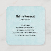 Weihnachts-Husky-Hund in einer Weihnachtsmannmütze Quadratische Visitenkarte (Rückseite)