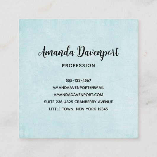 Weihnachts-Husky-Hund in einer Weihnachtsmannmütze Quadratische Visitenkarte (Rückseite)