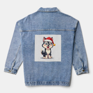 Weihnachts-Husky-Hundeliebhaber Malamute (2) Jeansjacke