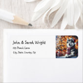 Weihnachts-Husky-Hundeschrift (Insitu)