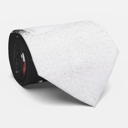 Weihnachts-Husky in Schneeflocken Krawatte (Gerollt)