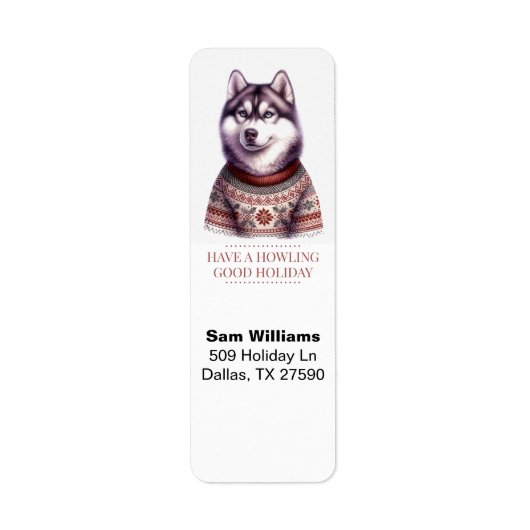Weihnachts-Husky individuell (Vorne)