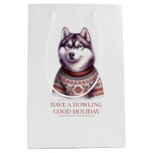 Weihnachts-Husky Individuelles Weihnachtsgeschenk