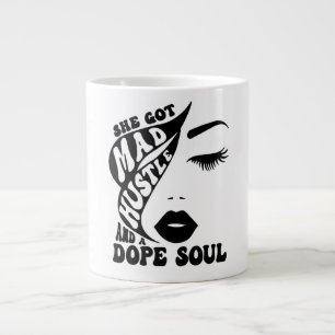 Weihnachts-Husteldesign für Frauengeschenk Jumbo-Tasse