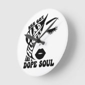 Weihnachts-Husteldesign für Frauengeschenk Runde Wanduhr (Winkel)