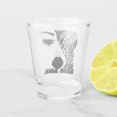 Weihnachts-Husteldesign für Frauengeschenk Schnapsglas (Rückseite)