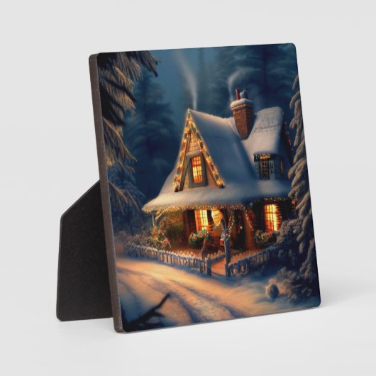 Weihnachts-Hütte 1 Fotoplatte (Vorderseite)