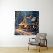 Weihnachts-Hütte 1 Wandteppich (Beispiel)