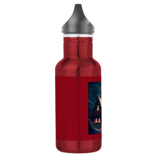 Weihnachts-Hütte 2 Edelstahlflasche (Links)