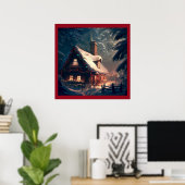 Weihnachts-Hütte 2 Poster (Heimbüro)