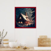 Weihnachts-Hütte 2 Poster (Küche)