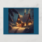 Weihnachts-Hütte 4 Feiertagspostkarte (Vorderseite)