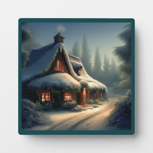 Weihnachts-Hütte 4 Fotoplatte (Vorderseite)