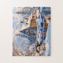 Weihnachts-Hütte am Snowy River Puzzle