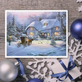 Weihnachts-Hütte Feiertagspostkarte