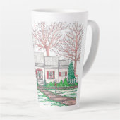 Weihnachts-Hütte Große Latte Tasse (Rechte Ecke)