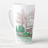 Weihnachts-Hütte Große Latte Tasse (Linke Ecke)