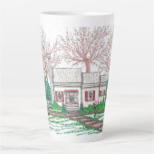 Weihnachts-Hütte Große Latte Tasse (Vorderseite)