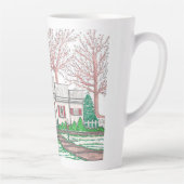 Weihnachts-Hütte Große Latte Tasse (Rechts)