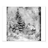 Weihnachts-Hütte Gummistempel (Prägung)