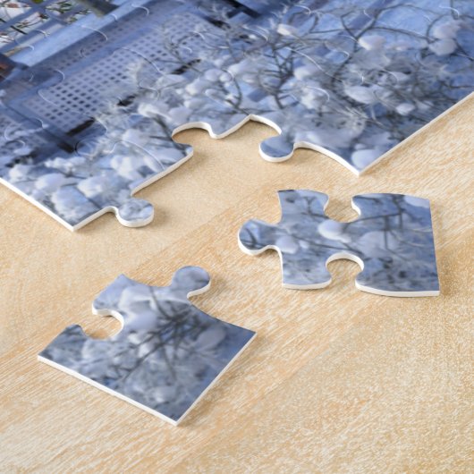 Weihnachts-Hütte im Schnee Puzzle (Seite)