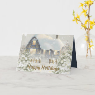 Weihnachts-Hütte Karte