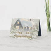 Weihnachts-Hütte Karte (Vorderseite)