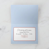 Weihnachts-Hütte mit Schneeflocken Feiertagskarte (Innenseite)