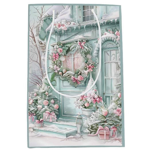 Weihnachts-Hütte Mittlere Geschenktüte (Vorderseite)