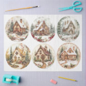 Weihnachts-Hütte Seidenpapier (Basteln)