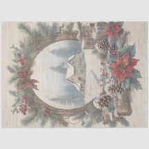 Weihnachts-Hütte Vintager Kiefernholz