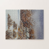 Weihnachts-Hütten Schneeszene jigsaw Puzzle (Horizontal)