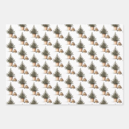 Weihnachts-Hyge-Wrapping Paper Flat Sheet Set 3 Geschenkpapier Set