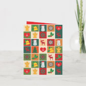 Weihnachts-Icon-Design, Saisonarbeiter Dankeskarte (Rückseite)