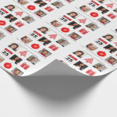 Weihnachts-ICON-FOTO-COLLAGE - Modern halten Geschenkpapier (Ecke)
