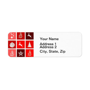 Weihnachts Icon Red Squares Holiday Art Classic