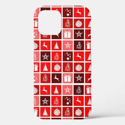 Weihnachts Icon Red Squares Holiday Art Classic Case-Mate iPhone Hülle (Rückseite)