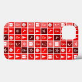 Weihnachts Icon Red Squares Holiday Art Classic Case-Mate iPhone Hülle (Rückseite (Horizontal))